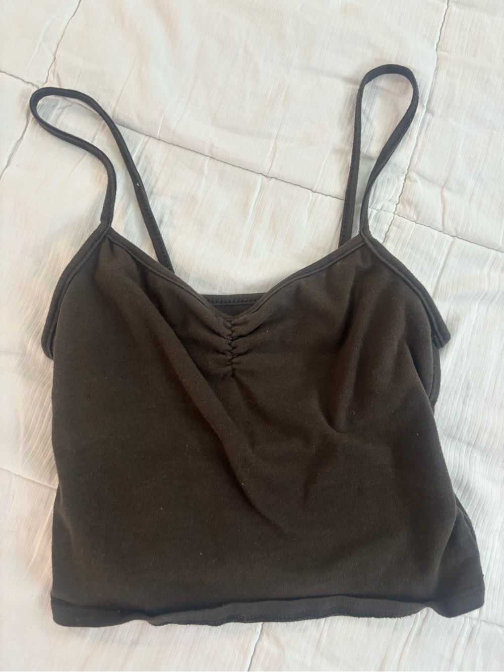 Urban Outfitters Dark Brown Spaghetti Strap Crop Cami